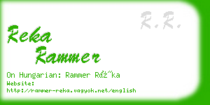 reka rammer business card